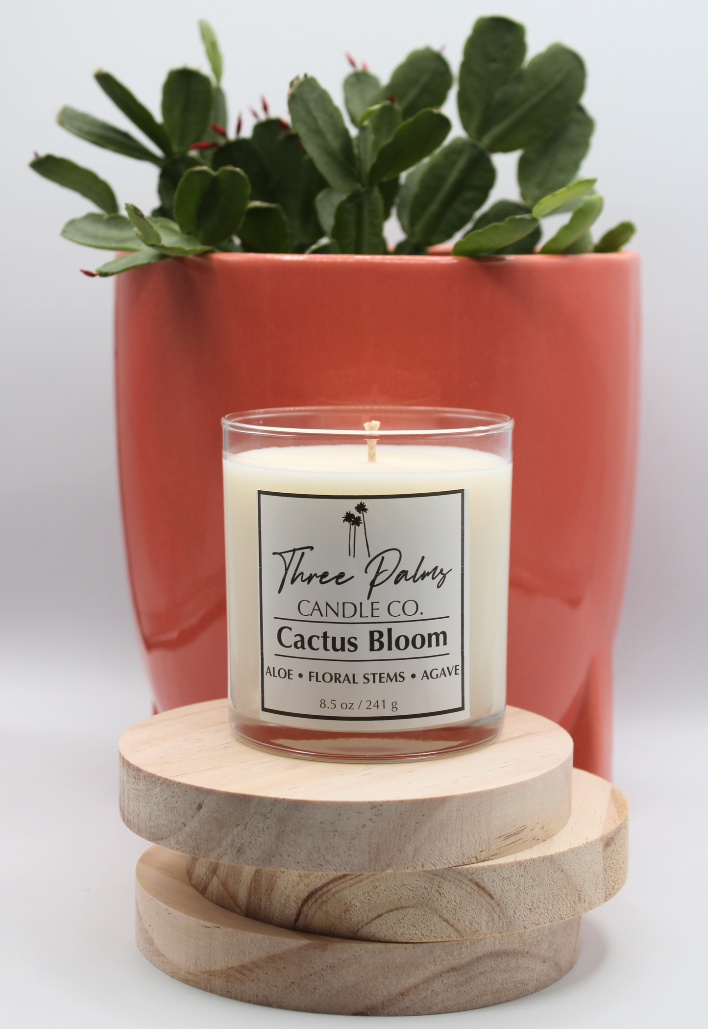 Cactus Bloom 8.5 oz Glass Vessel