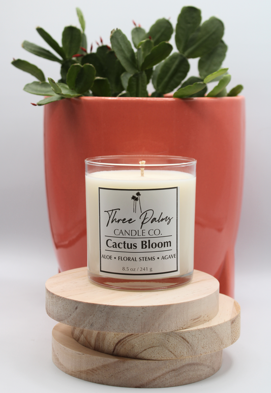 Cactus Bloom 8.5 oz Glass Vessel