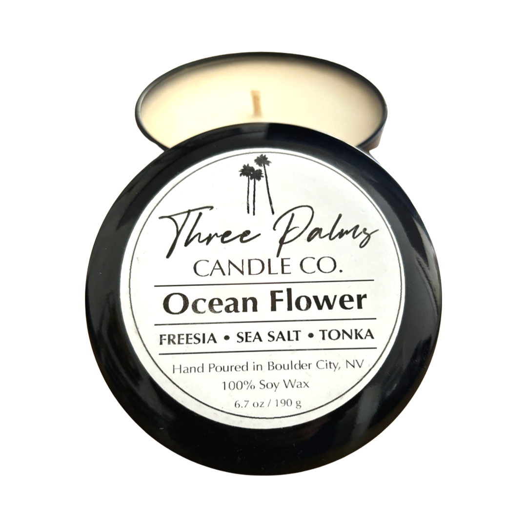Ocean Flower Black Tin 6.7 oz