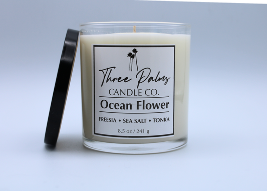 Ocean Flower 8.5 oz Glass Vessel
