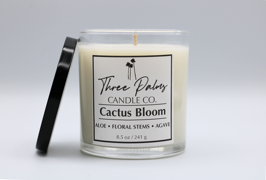 Cactus Bloom 8.5 oz Glass Vessel