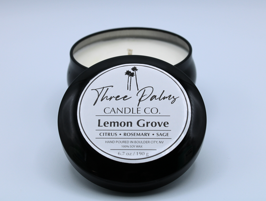 Lemon Grove Tin Black Tin 6.7 oz