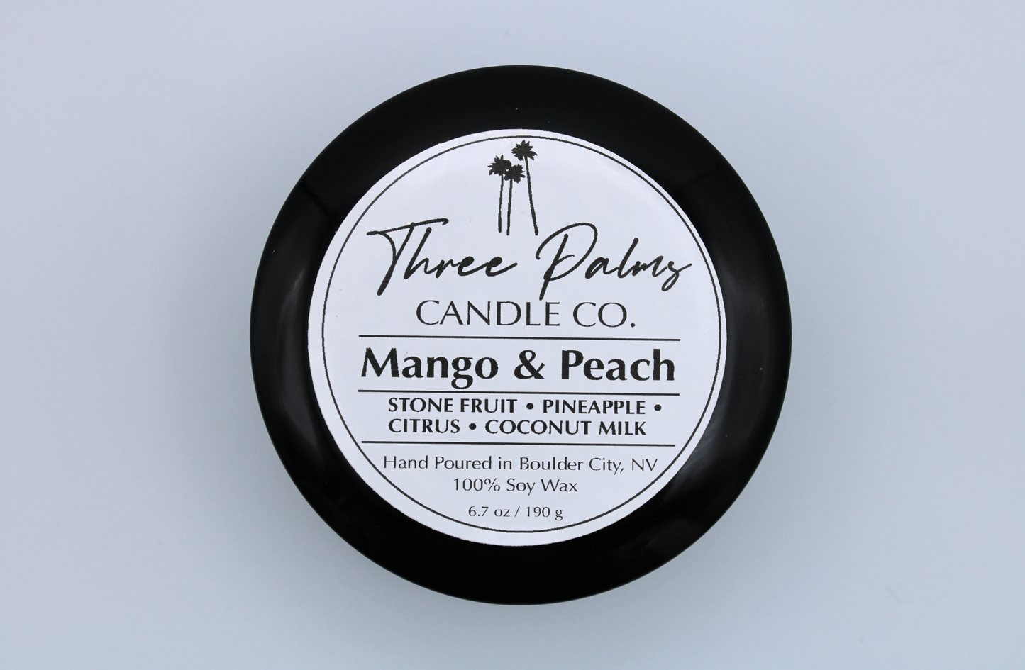 Mango & Peach Black Tin 6.7 oz