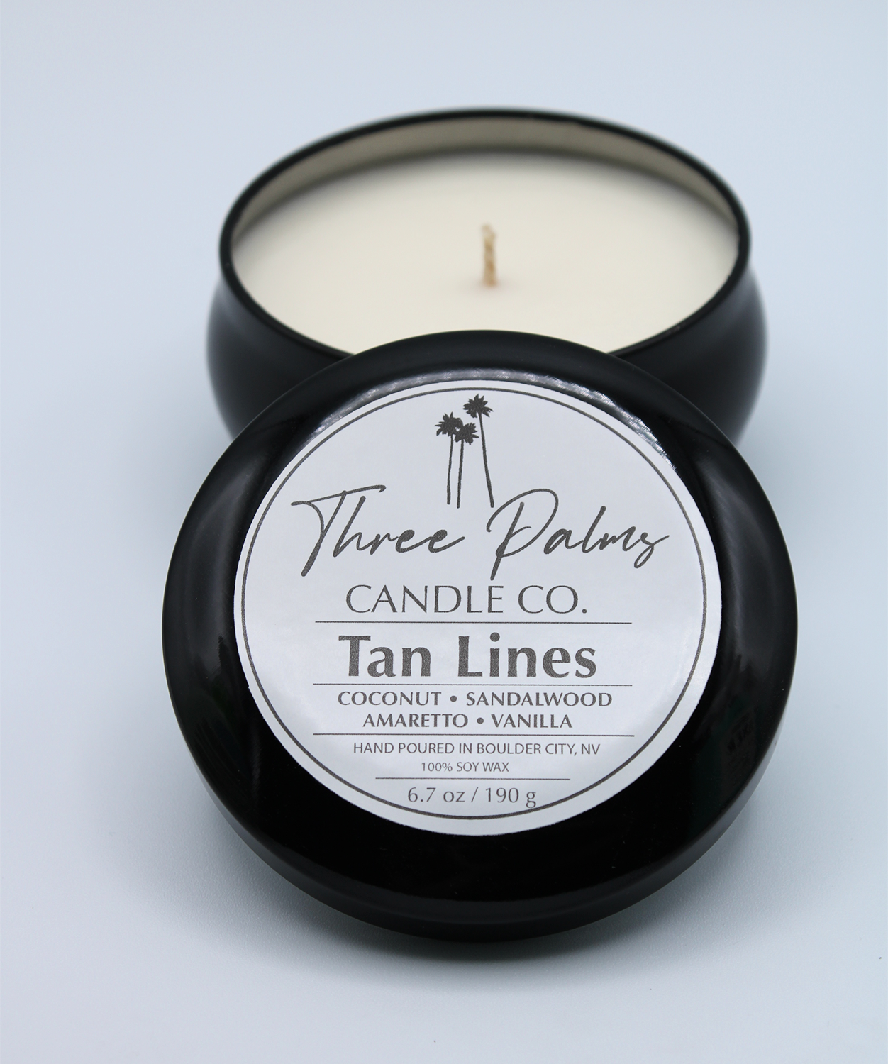 Tan Lines Black Tin 6.7 oz
